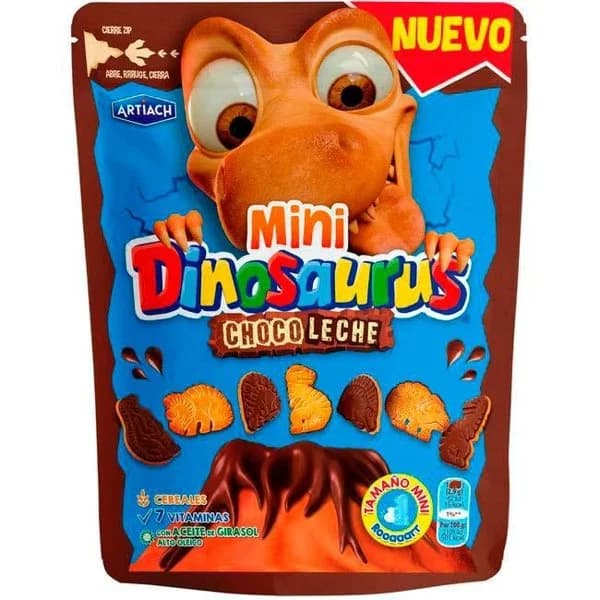 Dinosaurus mini chocolate con leche ARTIACH, bolsa 120 g - 1 ud - Imagen del producto en Findit