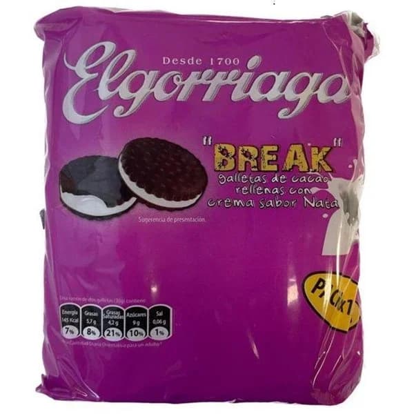 Galleta Break de nata ELGORRIAGA, pack 2x150 g - 1 ud - Imagen del producto en Findit