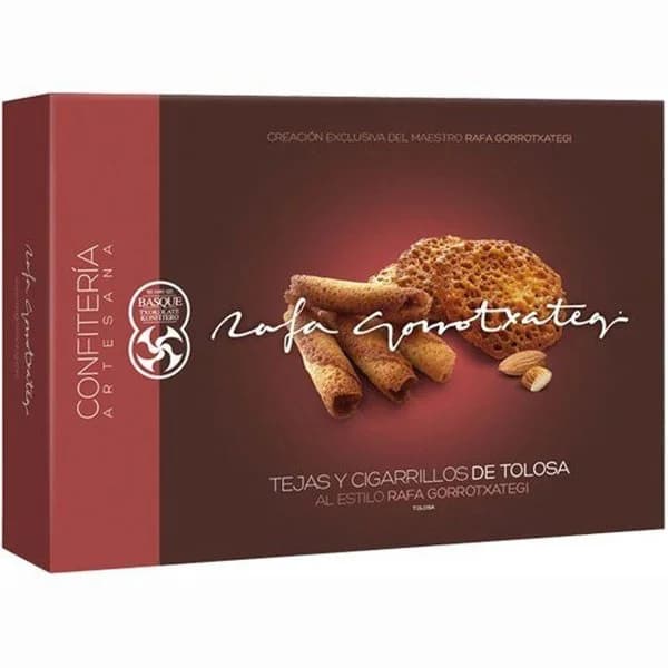 Tejas y cigarrillos RAFA GORROTXATEGI, caja 150 g - 1 ud - Imagen del producto en Findit