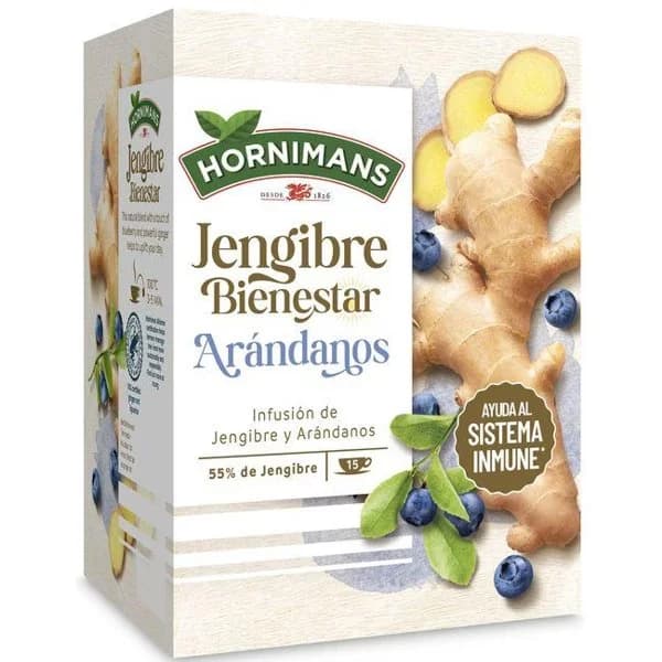 Infusión de jengibre y arándanos HORNIMANS, caja 15 sobres - 1 ud - Imagen del producto en Findit