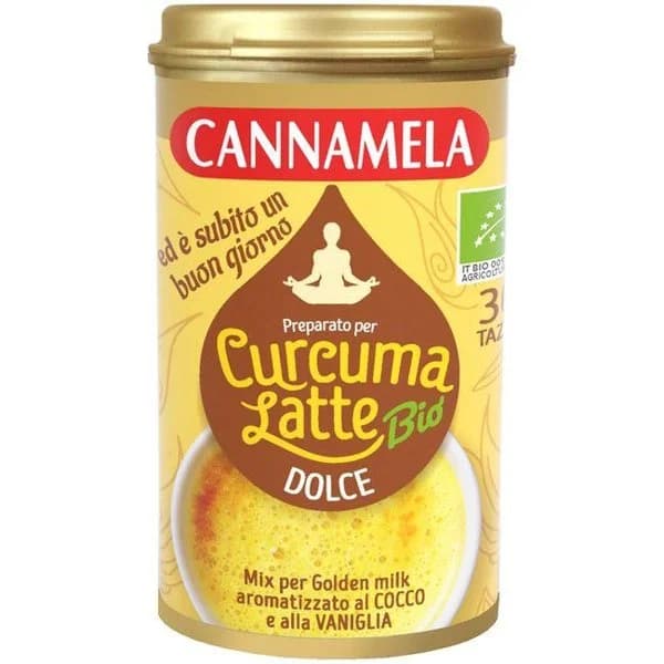 Infusión bio curcuma latte dulce CANNAMELA, lata 60 g - 1 ud - Imagen del producto en Findit