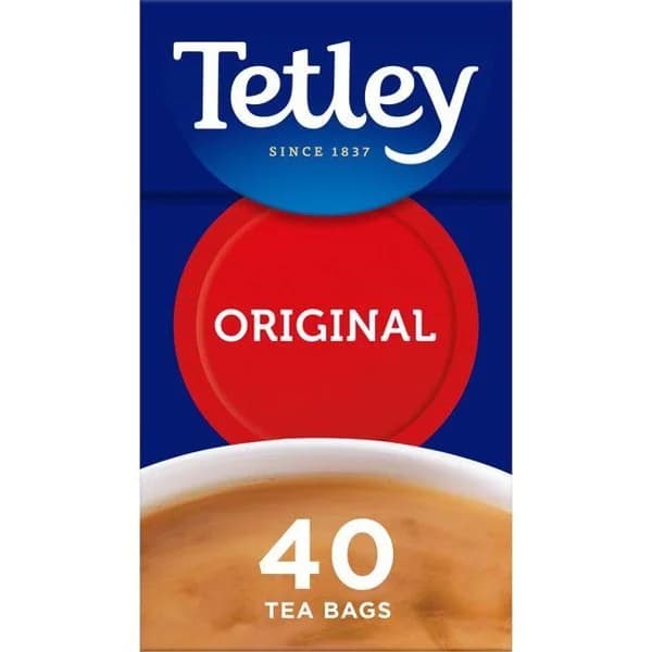 Té británico negro TETLEY, caja 40 uds - 1 ud - Imagen del producto en Findit