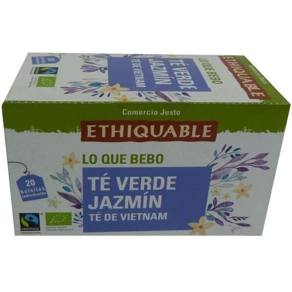 Té verde jazmín bio ETHIQUABLE, caja 20 uds - 1 ud - Imagen del producto en Findit