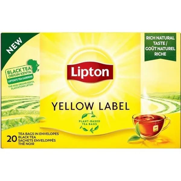 Té negro yellow labe LIPTON, caja 20 uds - 1 ud - Imagen del producto en Findit