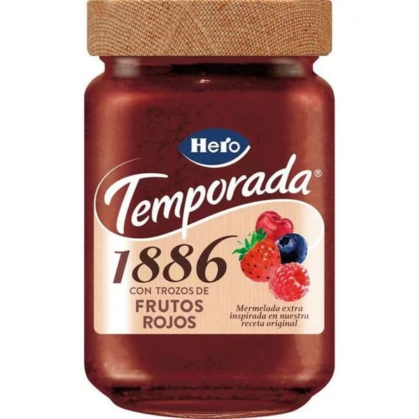 Mermelada de fresa y arándanos de temporada HERO, frasco 290 g - 1 ud - Imagen del producto en Findit