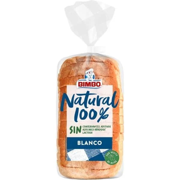 Pan de molde natural blanco con corteza BIMBO, paquete 360 g - 0.36 kg - Imagen del producto en Findit