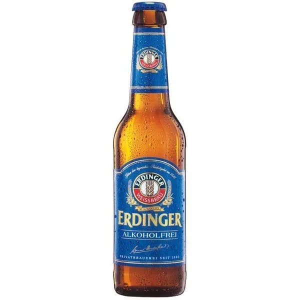 Cerveza de trigo sin alcohol alemana ERDINGER, botellín 33 cl - 1 ud - Imagen del producto en Findit