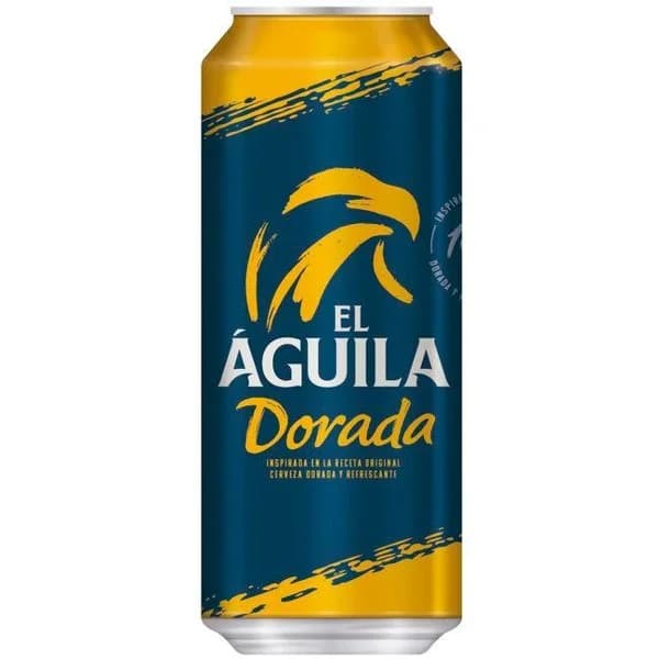 Cerveza dorada EL AGUILA,  lata 0,5 litro - 1 ud - Imagen del producto en Findit