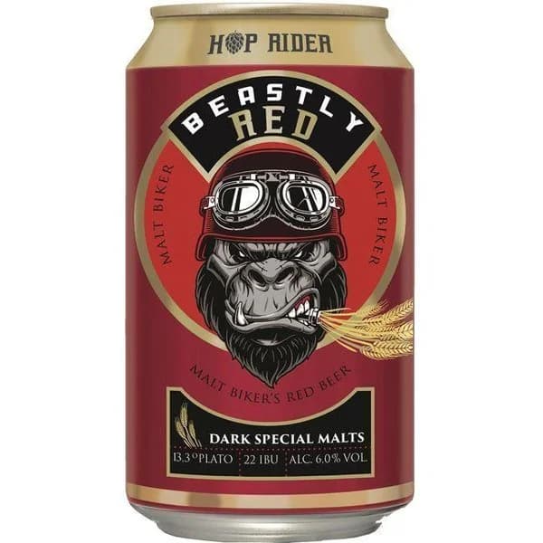 Cerveza Beastly Red HOP RIDER, lata 33 cl - 1 ud - Imagen del producto en Findit