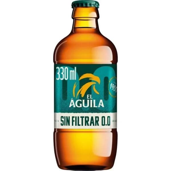 Cerveza 0,0 sin filtrar EL AGUILA, botellín 33 cl - 0.33 l - Imagen del producto en Findit