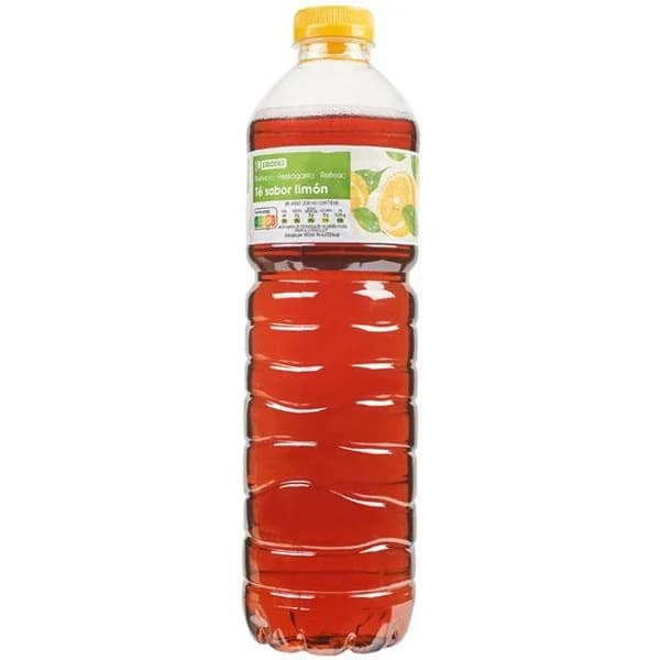 Refresco de té al limón EROSKI, botella 1,5 litros - 1 ud - Imagen del producto en Findit