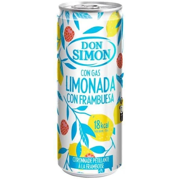 Limonada con gas sabor frambuesa DON SIMÓN, lata 33 cl - 1 ud - Imagen del producto en Findit