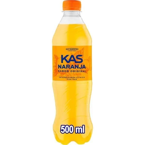 Refresco de naranja KAS, botellín 50 cl - 1 ud - Imagen del producto en Findit