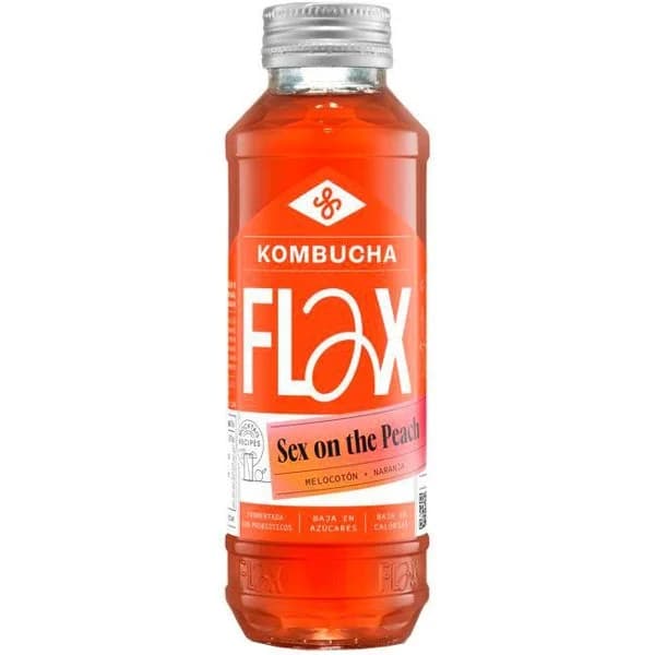 Kombucha sex on the peach FLAX&KALE, botella 330 ml - 1 ud - Imagen del producto en Findit