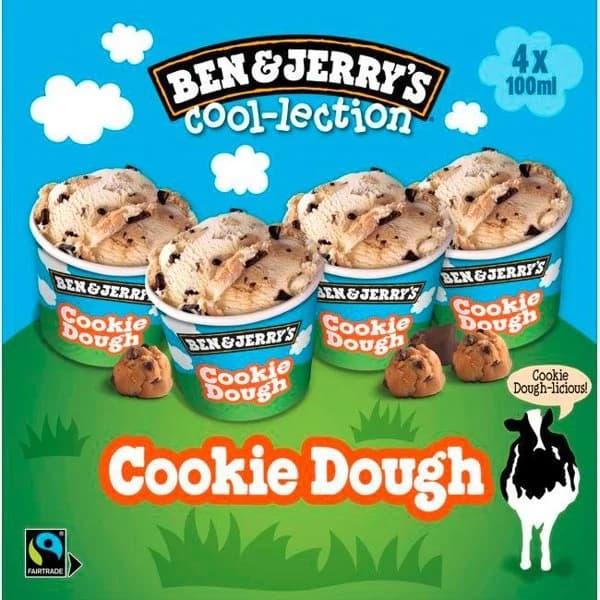 Helado Coockie Dough BEN&JERRY'S, pack 4x100 ml - 1 ud - Imagen del producto en Findit