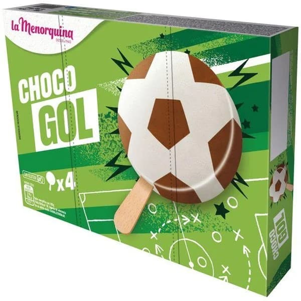 Helado Choco Gol LA MENORQUINA, 4 uds, caja 200 g - 1 ud - Imagen del producto en Findit