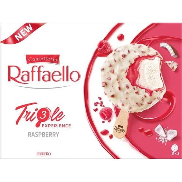 Helados Raffaello de frambuesa FERRERO, caja 138 g - 1 ud - Imagen del producto en Findit
