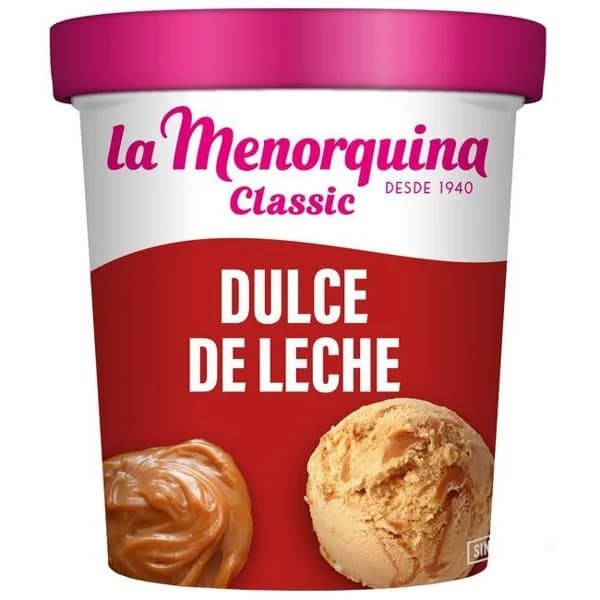 Helado de dulce de leche LA MENORQUINA, tarrina 300 g - 0.3 kg - Imagen del producto en Findit