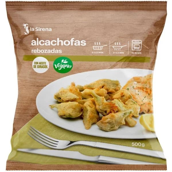 Alcachofas rebozadas LA SIRENA, bolsa 500 g - 1 ud - Imagen del producto en Findit