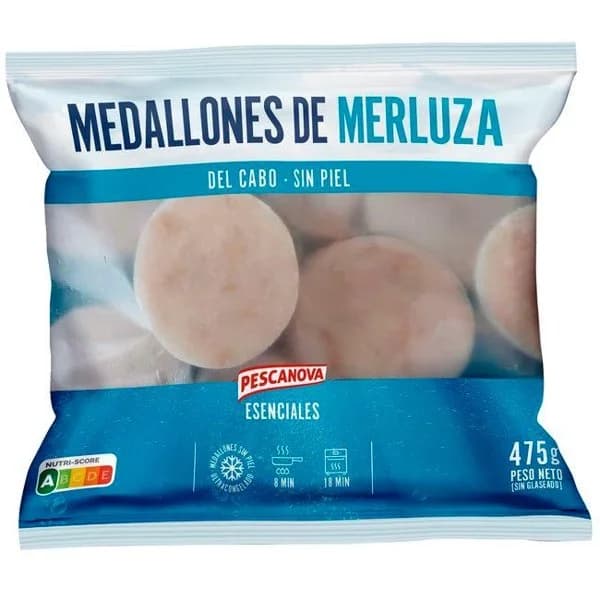 Medallones de merluza del Cabo PESCANOVA ESENCIALES, bolsa 475 g - 1 ud - Imagen del producto en Findit