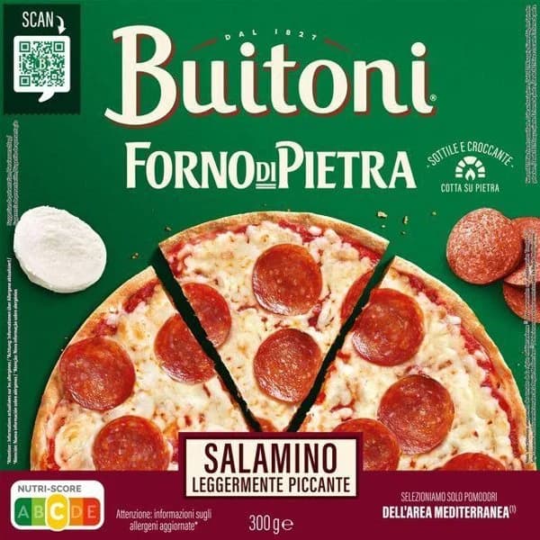 Pizza de salami BUITONI FORNO DI PIETRA, caja 315 g - 1 ud - Imagen del producto en Findit