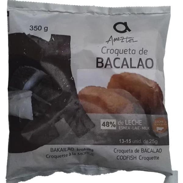 Croquetas de bacalao AMEZTOI, bolsa 350 g - 1 ud - Imagen del producto en Findit