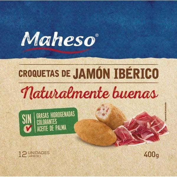 Croquetas ibéricas MAHESO, caja 400 g - 1 ud - Imagen del producto en Findit
