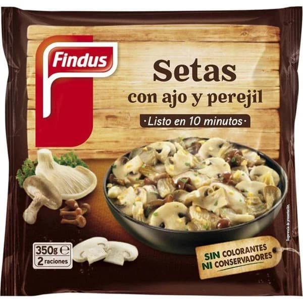 Setas con ajo-perejil FINDUS Salto, bolsa 350 g - 1 ud - Imagen del producto en Findit