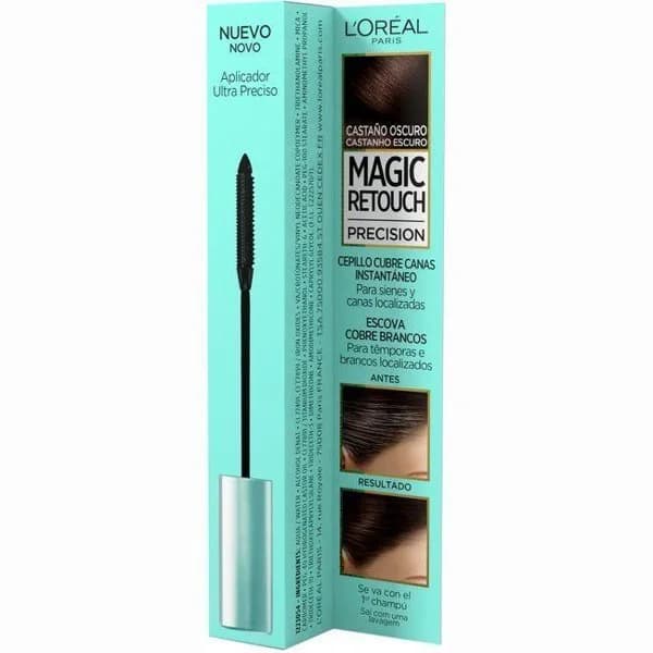 Cepillo cubre canas castaño oscuro MAGIC RETOUCH, pack 8 ml - 1 ud - Imagen del producto en Findit