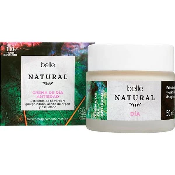 Crema facial de día antiedad BELLE NATURAL, tarro 50 ml - 1 ud - Imagen del producto en Findit