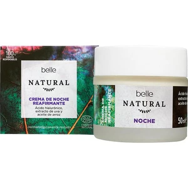 Crema facial reafirmante de noche BELLE NATURAL, tarro 50 ml - 1 ud - Imagen del producto en Findit