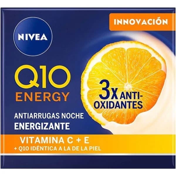 Crema de noche antiarrugas NIVEA Q10 ENERGY, tarro 50 ml - 1 ud - Imagen del producto en Findit