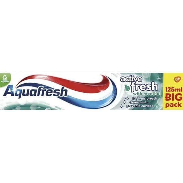 Dentífrico active fresh AQUAFRESH, tubo 125 ml - 0.13 l - Imagen del producto en Findit