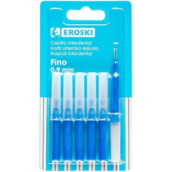 Cepillo interdental fino EROSKI, pack 6 uds - 1 ud - Imagen del producto en Findit