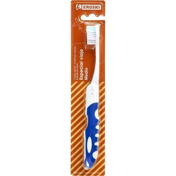 Cepillo de dientes plegable EROSKI, pack 1 ud - 1 ud - Imagen del producto en Findit