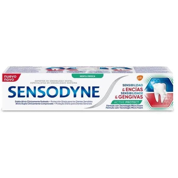 Dentifrico s&p active protect SENSODYNE, tubo 75 ml - 1 ud - Imagen del producto en Findit