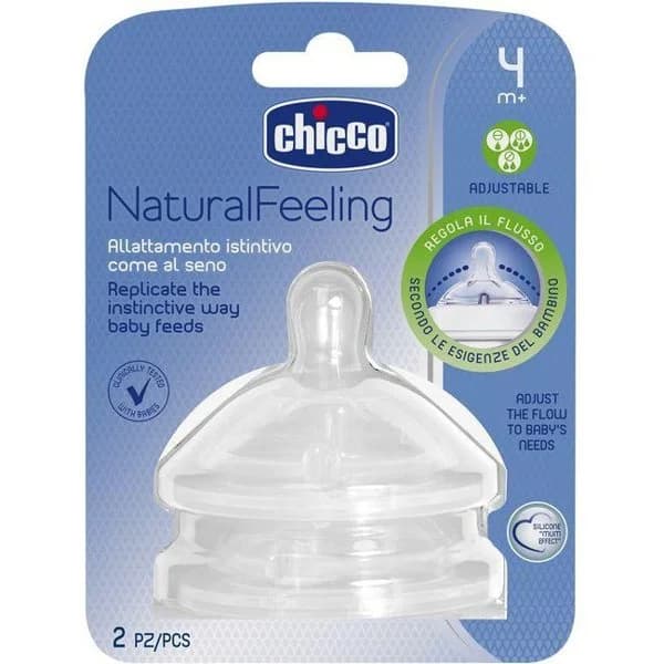 Tetina NaturalFeeling flujo regulable 4m+ CHICCO, pack 2 unid. - 1 ud - Imagen del producto en Findit