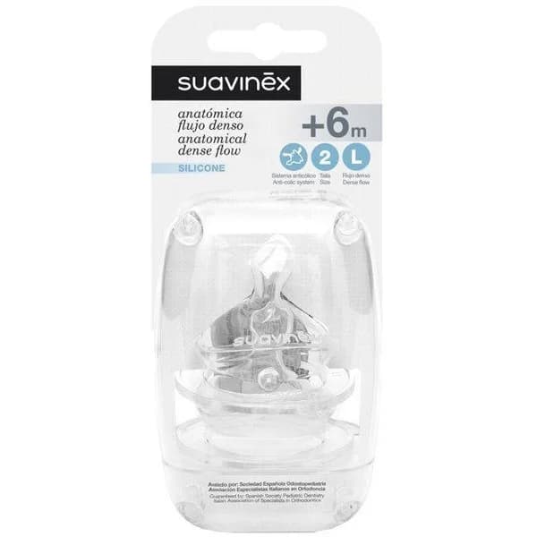 Tetina anatómica T2L silicona SUAVINEX, pack 2 uds - 1 ud - Imagen del producto en Findit