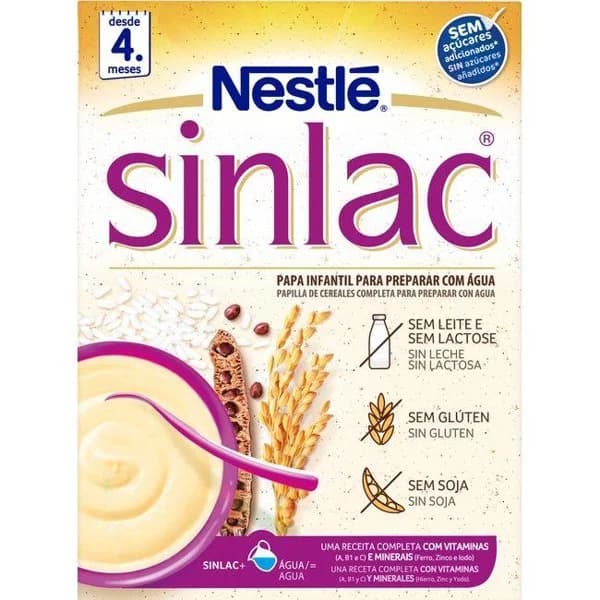 Papilla infantil cereales NESTLÉ SINLAC, caja 250 g - 0.25 kg - Imagen del producto en Findit