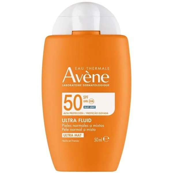 Fluido solar facial ultra mate SPF50+ AVÉNE, bote 50 ml - 1 ud - Imagen del producto en Findit