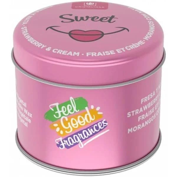 Vela de fresa-nata CRISTALINAS, pack 1 ud. - 1 ud - Imagen del producto en Findit