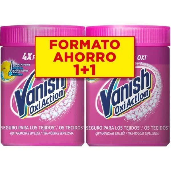 Quitamanchas en polvo VANISH OXI ACTION COLOR, pack 2x900 g - 1 ud - Imagen del producto en Findit