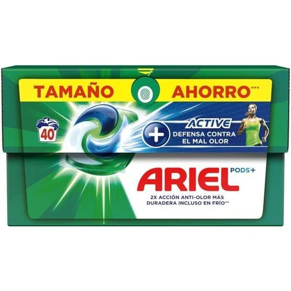 Detergente en cápsulas ARIEL ACTIVE, caja 40 dosis - 1 ud - Imagen del producto en Findit