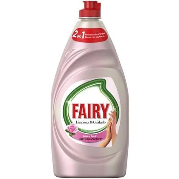 Lavavajillas a mano rosa-saten FAIRY, botella 500 ml - 1 ud - Imagen del producto en Findit
