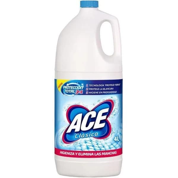 Lejia para lavadora ACE, garrafa 4 litros - 1 ud - Imagen del producto en Findit