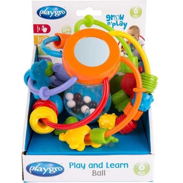 Juega y aprende bola, ofrece estimulación auditiva al agitar la bola y fomenta el desarrollo táctil PLAYGRO - 1 ud - Imagen del producto en Findit