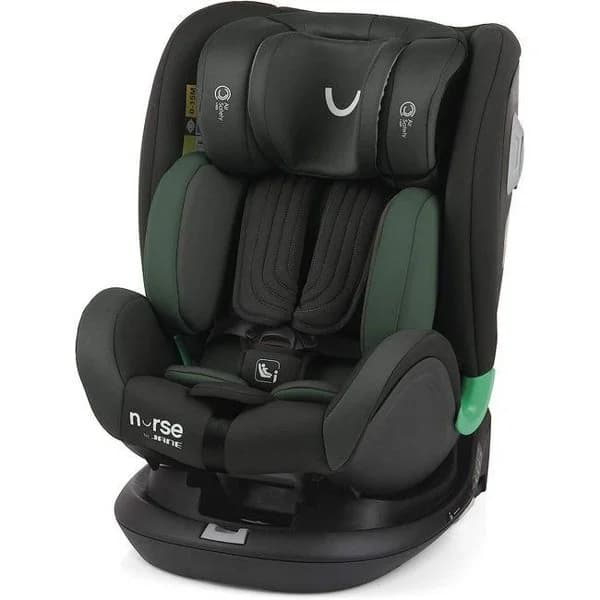 Silla de coche evolutiva Cruiser i-Size verde 40-150 NURSE by JANE Sistema de retención infantil para el automóvil con la nueva norma de seguridad Isize, Impacto Lateral testado. Desde nacimiento hasta 150 cm de altura. Silla giratoria 306º con posición de carga. Incluye conectores isofix y tercer punto top tether. 360º giratoria. Reductor especial recién nacido. 4 posiciones cara a marcha y 2 posiciones a contra marcha. No es necesario desmontar arneses para su uso para niños mayores. Cabecero ajustable y sincronizado con los arnés de seguridad de 5 puntos. Reclinable, desenfundable y lavable.
Homologacion Europea: R129 I-SIZE 40-150 cm. 
Certificaciones de seguridad: R129 I-SIZE 40-150 cm
Apto desde nacimiento (0 meses) hasta 150 cm de altura. - 1 ud - Imagen del producto en Findit