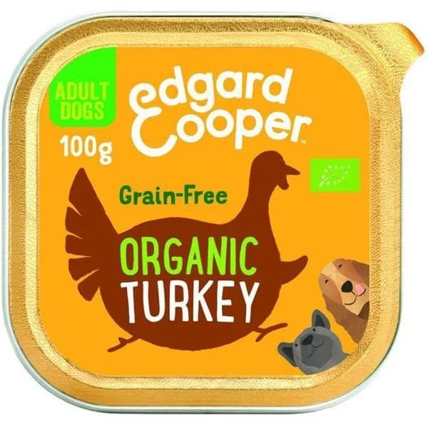 Alimento para perro bio de pavo EDGARD&COOPER, tarrina 100 g - 1 ud - Imagen del producto en Findit