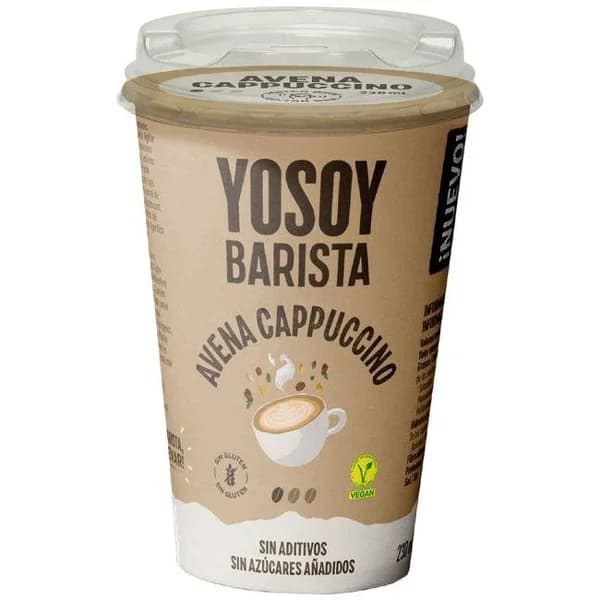 Cappuccino con bebida de avena YOSOY, vaso 230 ml - 1 ud - Imagen del producto en Findit