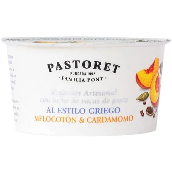 Yogur estilo griego con melocotón PASTORET, tarrina 150 g - 1 ud - Imagen del producto en Findit